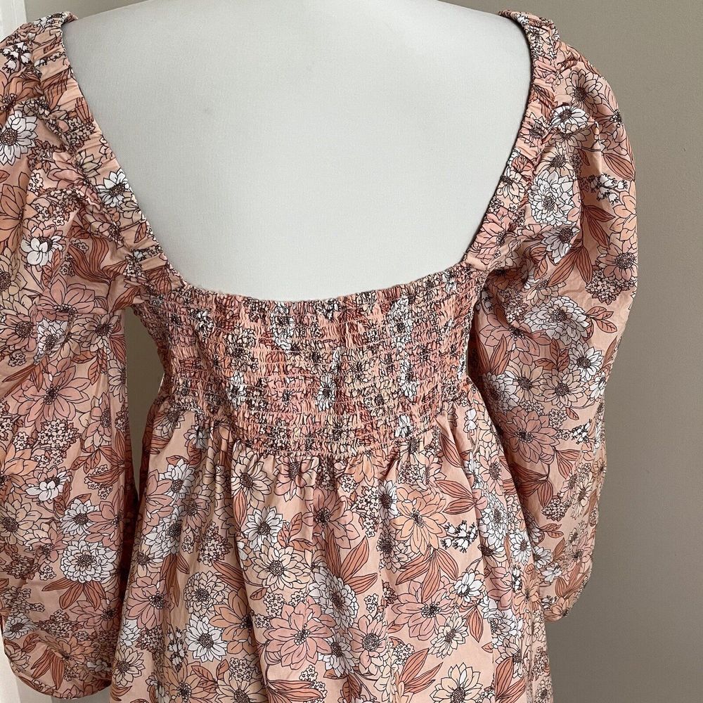 J Crew Babydoll Zinnia Floral mini Dress M cottagecore - Picture 12 of 16